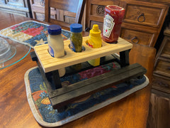 Mini Picnic Table Condiment Holder